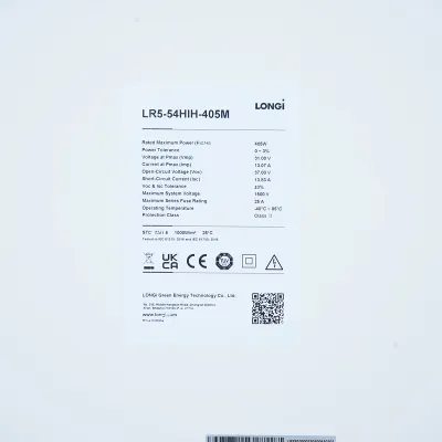 Panou solar fotovoltaic 405W LONGi LR5-54HIH-405M monocristalin 1722x1134x30mm - imagine 3