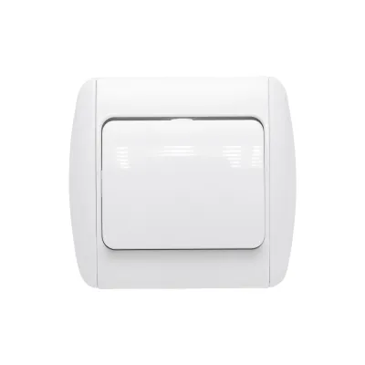 Intrerupator alb simplu ST MAKEL 220V - 250V, 10A incastrat, ceramica