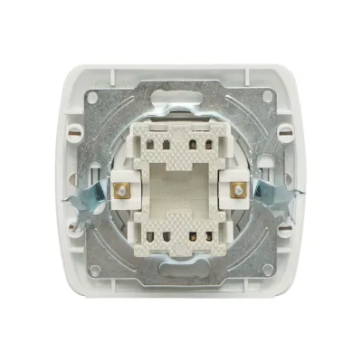 Intrerupator alb simplu ST MAKEL 220V - 250V, 10A incastrat, ceramica - imagine 2