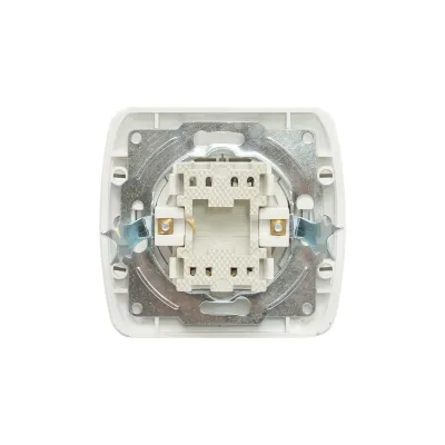 Intrerupator alb dublu ST MAKEL 220V - 250V, 10A incastrat, ceramica - imagine 2