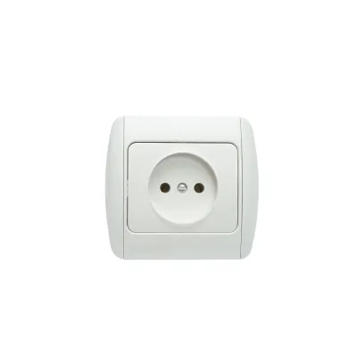 Priza simpa  alba ST MAKEL 220V - 250V, 10A incastrat, ceramica