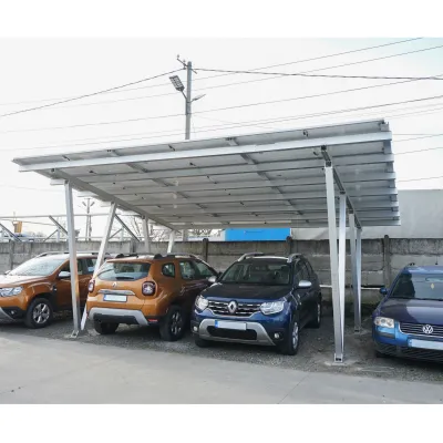 Carport 2 masini din aluminiu cu sistem, structura prinderi panouri solare fotovoltaice 8.25KW - imagine 2