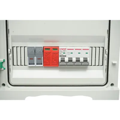 Tablou sigurante de protectie echipat 380V pentru sisteme fotovoltaice 5-10KW DC/AC cu 2 siruri/stringuri - imagine 6