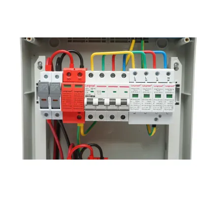 Tablou sigurante de protectie echipat 380V pentru sisteme fotovoltaice 5-10KW DC/AC cu 2 siruri/stringuri - imagine 7