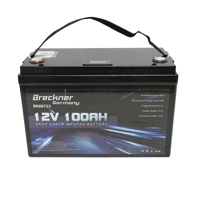Baterie Li-ion LiFePO4 12.8V, 100Ah (deep cycle) cu BMS, LCD display si protectie temperatura Breckner Germany