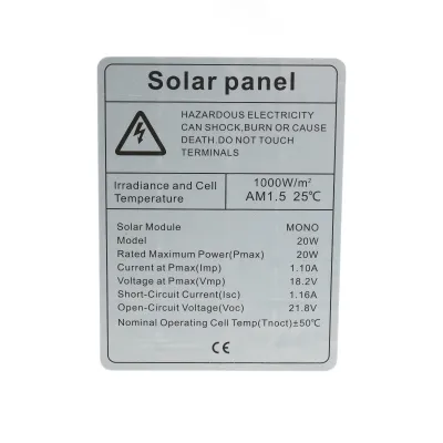 Panou solar 20W fotovoltaic monocristalin 400x300x17mm THOR - imagine 5