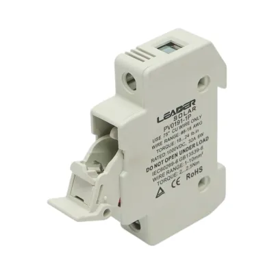 Soclu, separator fuzibil gPV 1P, 1100V, 32A pentru sisteme fotovoltaice Leader - imagine 2