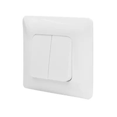 Intrerupator alb dublu ST 220V - 250V, 10A incastrat - imagine 2