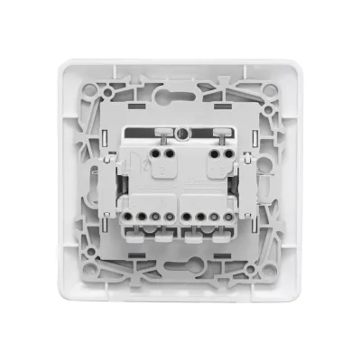 Intrerupator alb dublu ST 220V - 250V, 10A incastrat - imagine 3