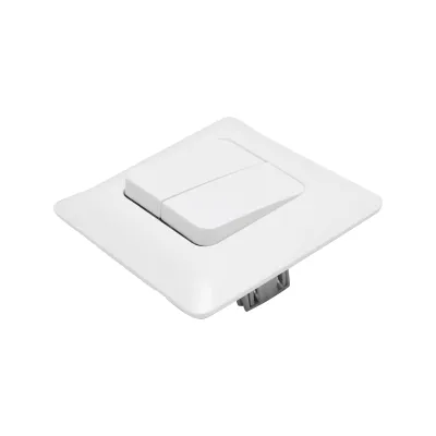 Intrerupator alb dublu ST 220V - 250V, 10A incastrat - imagine 4