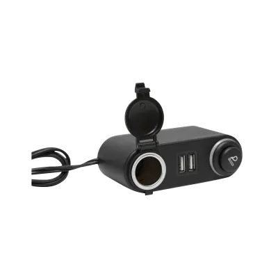 Prelungitor priza auto cu priza 24V, bricheta si 2xUSB - imagine 3