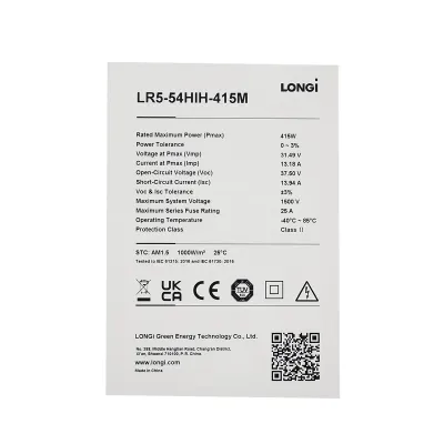 Panou solar 415W LONGi LR5-54HIH-415M, fotovoltaic monocristalin 1722x1134x30mm - imagine 4