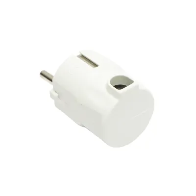 Stecher Schuko cu impamantare alb 16A, 250V Breckner Germany - imagine 2