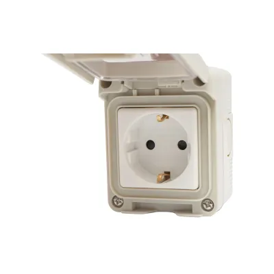 Priza schuko simplu aplicata PT IP55, 16A, 250V cu impamantare si protectie Breckner Germany - imagine 3