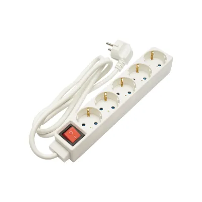 Prelungitor cu 5 prize schuko 1.5m, 16A, 250 si intrerupator Breckner Germany - imagine 2