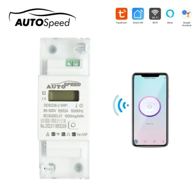 Smart Meter monofazic 220V, 65A, DDS238-2 WIFI Tuya, Smart Life, contor inteligent energie si putere electrica
