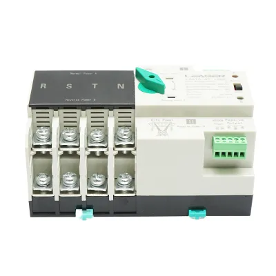 Comutator ATS trifazat 400V Dual Power, separator automat de la panouri fotovoltaice la retea ATS-4P-63A Leader - imagine 3