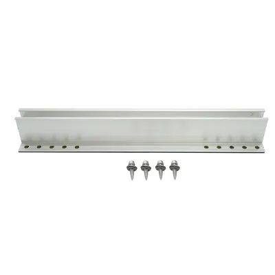 Suport bara 385x50mm profil H cu suruburi si garnitura EPDM pentru prinderi panouri solare fotovoltaice, sistem A, 20mm - imagine 3