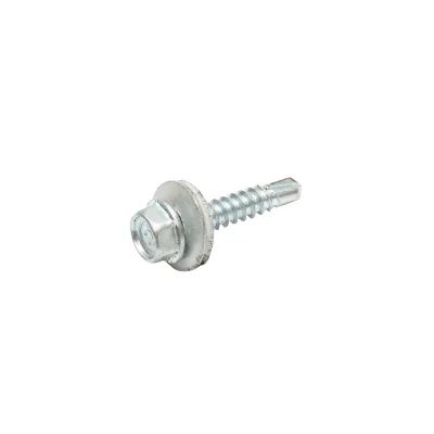 Set 600 buc suruburi autoforante cap hexagonal cu saiba EPDM 4.8x25mm DIN7504K - imagine 2
