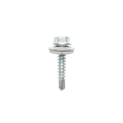 Set 600 buc suruburi autoforante cap hexagonal cu saiba EPDM 4.8x25mm DIN7504K - imagine 3