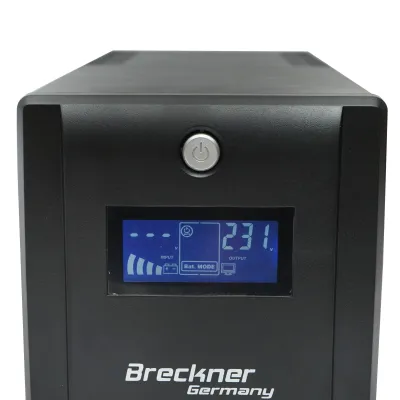 UPS 1000VA/600W cu baterii 2x7Ah si 4 prize schuko, LCD, USB, AVR Breckner Germany - imagine 5