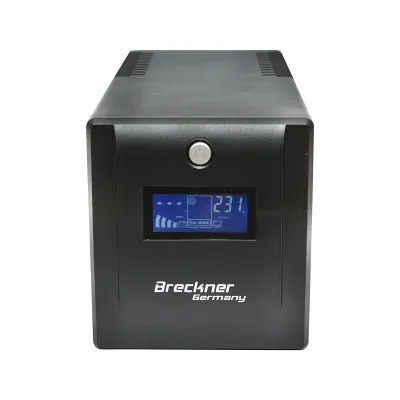 UPS 1000VA/600W cu baterii 2x7Ah si 4 prize schuko, LCD, USB, AVR Breckner Germany