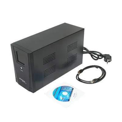 UPS 2000VA/1200W cu baterii 2x9Ah si 2 prize shuko, LCD, USB, AVR Breckner Germany - imagine 3