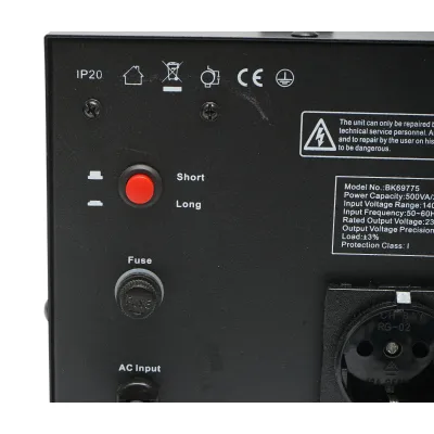 Stabilizator automat de tensiune 500VA, 300W, 140-250VAC cu releu monofazat, 1 priza Schuko 230V, afisaj LCD Breckner Germany - imagine 7
