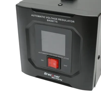 Stabilizator automat de tensiune 500VA, 300W, 140-250VAC cu releu monofazat, 1 priza Schuko 230V, afisaj LCD Breckner Germany - imagine 8