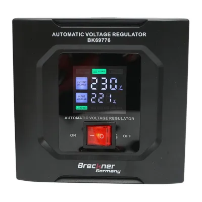 Stabilizator automat de tensiune 1000VA, 600W, 140-250VAC cu releu monofazat, 1 priza Schuko 230V, afisaj LCD Breckner Germany - imagine 6