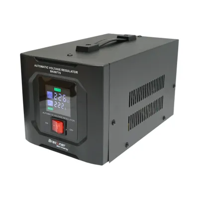 Stabilizator automat de tensiune 1000VA, 600W, 140-250VAC cu releu monofazat, 1 priza Schuko 230V, afisaj LCD Breckner Germany - imagine 3