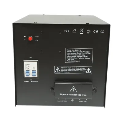 Stabilizator automat de tensiune 3000VA, 1800W, 140-250VAC cu releu monofazat, bypass, conexiune borne, afisaj LCD Breckner Germany - imagine 4