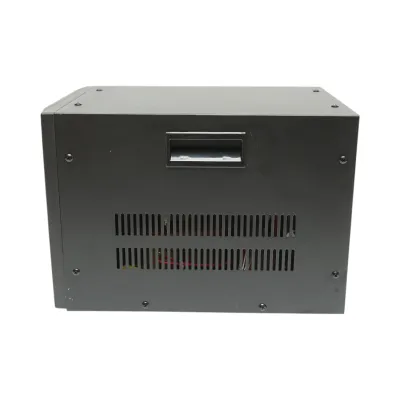 Stabilizator automat de tensiune 5000VA, 3000W, 140-250VAC cu releu monofazat, bypass, conexiune borne, afisaj LCD Breckner Germany - imagine 2