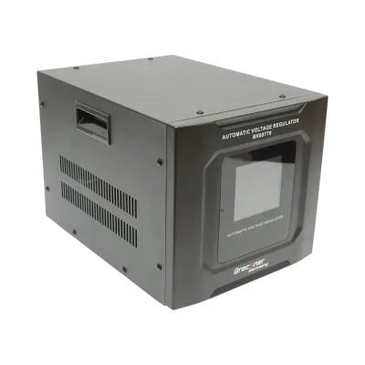 Stabilizator automat de tensiune 5000VA, 3000W, 140-250VAC cu releu monofazat, bypass, conexiune borne, afisaj LCD Breckner Germany - imagine 6