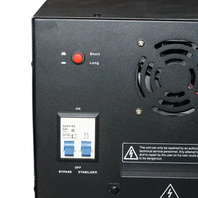 Stabilizator automat de tensiune AVR 10KVA, 8000W, 140-250VAC cu releu monofazat, bypass, conexiune borne, afisaj LCD Breckner Germany - imagine 6