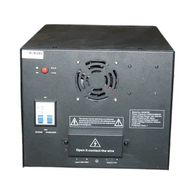 Stabilizator automat de tensiune AVR 10KVA, 8000W, 140-250VAC cu releu monofazat, bypass, conexiune borne, afisaj LCD Breckner Germany - imagine 5