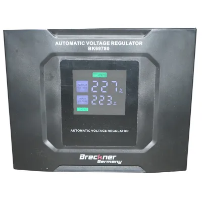 Stabilizator automat de tensiune AVR 10KVA, 8000W, 140-250VAC cu releu monofazat, bypass, conexiune borne, afisaj LCD Breckner Germany - imagine 4