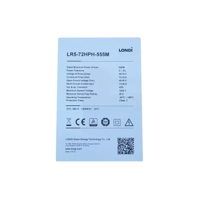 Panou solar 555W LONGi LR5-72HPH-555M fotovoltaic monocristalin 2278x1134x35mm - imagine 3