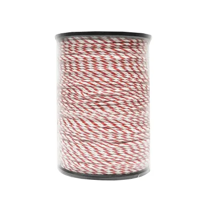 Rola fir alb-rosu fi 4mm 6x0.2mm SS, 0.9Ohm/m, 500m gard electric Breckner Germany - imagine 2