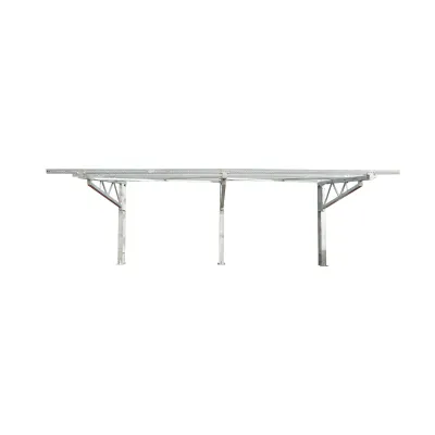 Carport 2 masini 9.3m cu sistem structura prinderi panouri solare fotovoltaice(660W) 9.24KW - imagine 3