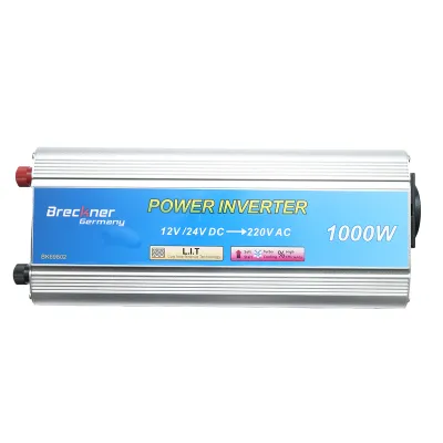 Invertor tensiune 1000W. 12V/24V - 220V unda sinusoidala modificata 241x95x55mm. Breckner Germany - imagine 4
