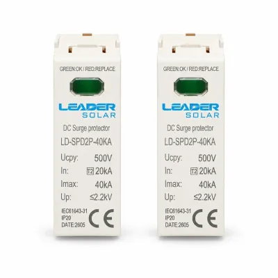 Set 2 cartuse descarcator supratensiune DC SPD 2P-40KA 500V Leader