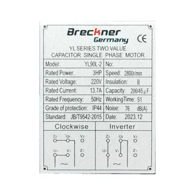Motor electric monofazat 2.2KW, 220V cu bobinaj din cupru si carcasa de aluminiu IP44 - imagine 5