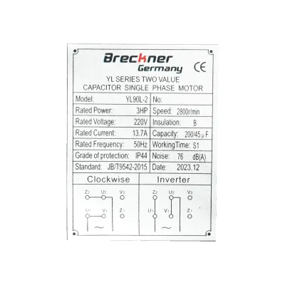 Motor electric monofazat 2.2 KW, 220V cu bobinaj din aluminiu si carcasa de aluminiu IP44 - imagine 5