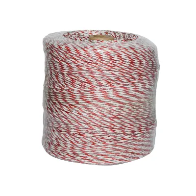 Rola fir rosu-alb fi 3mm 4x0.3mm 0.5 Ohm/m SS, 500m gard electric Breckner Germany - imagine 2