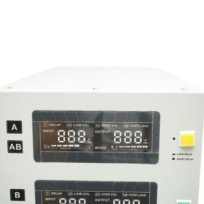Stabilizator automat de tensiune 15KVA trifazat cu servomotor bypass, afisaj LCD Breckner Germany - imagine 9