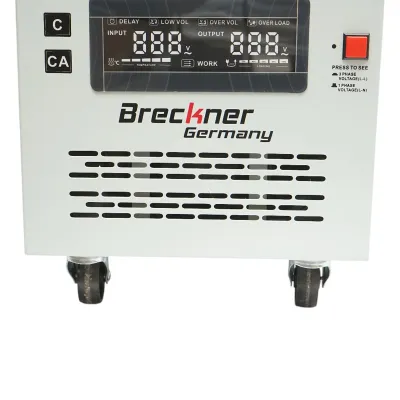 Stabilizator automat de tensiune 15KVA trifazat cu servomotor bypass, afisaj LCD Breckner Germany - imagine 8
