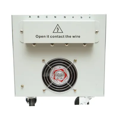 Stabilizator automat de tensiune 15KVA trifazat cu servomotor bypass, afisaj LCD Breckner Germany - imagine 11
