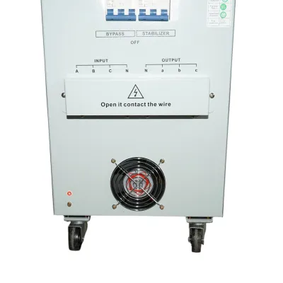 Stabilizator automat de tensiune 30KVA trifazat cu servomotor, bypass, afisaj LCD Breckner Germany - imagine 8