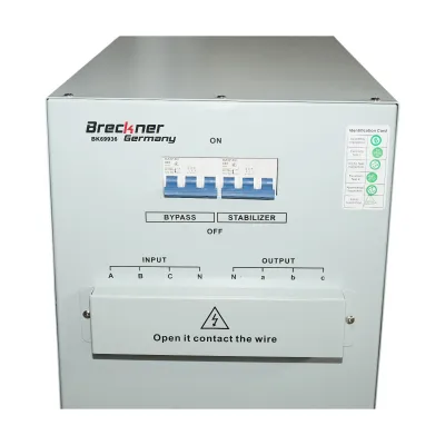 Stabilizator automat de tensiune 30KVA trifazat cu servomotor, bypass, afisaj LCD Breckner Germany - imagine 7